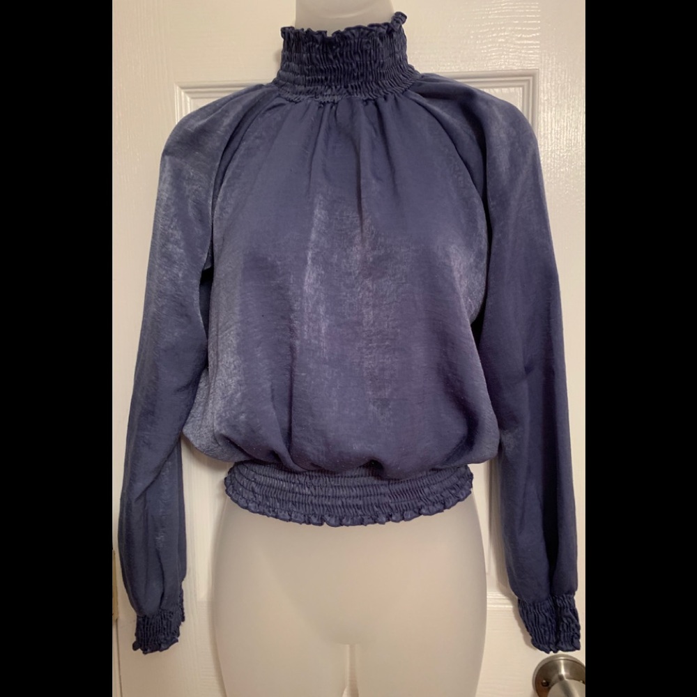 Fashion nova turtle neck long sleeve crop top